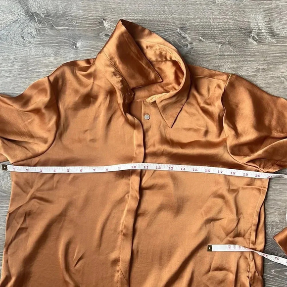 hatch maternity satin button down long sleeve shirt - Picture 10 of 13